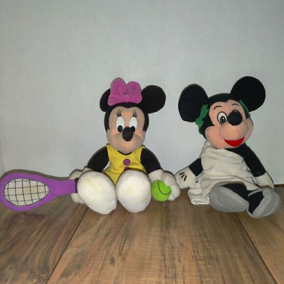 MATTEL Vintage Bean Plush Star Bean Disney MINNIE MOUSE & Mickie Mouse. Has wear - Picture 2 of 8